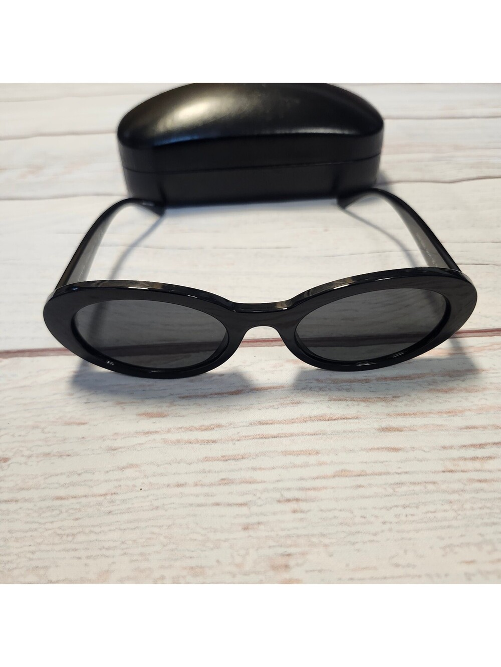 Coach Women's Black Narrow Oval Sunglasses with Case
